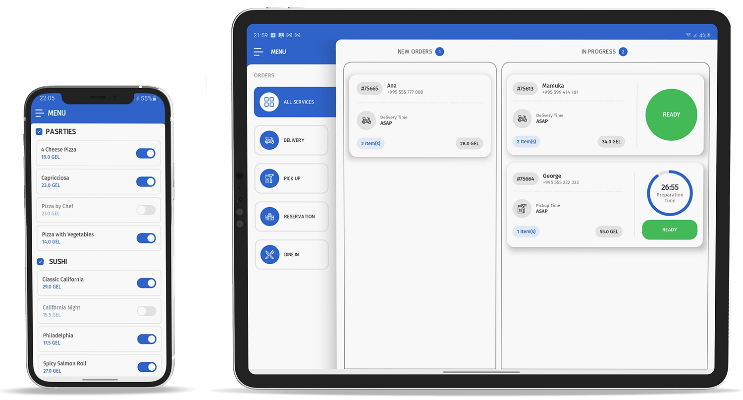 OFOODO-multiple-menu